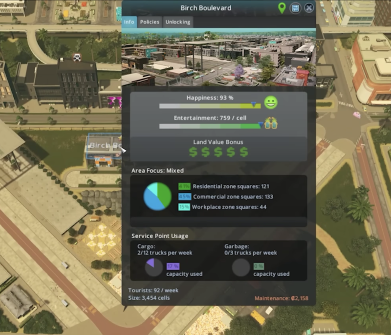 Pedestrian areas in Cities Skylines detailed StrateGGames